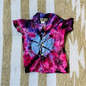 Midnight Sun Baby Tie Dye Button Up Shirt